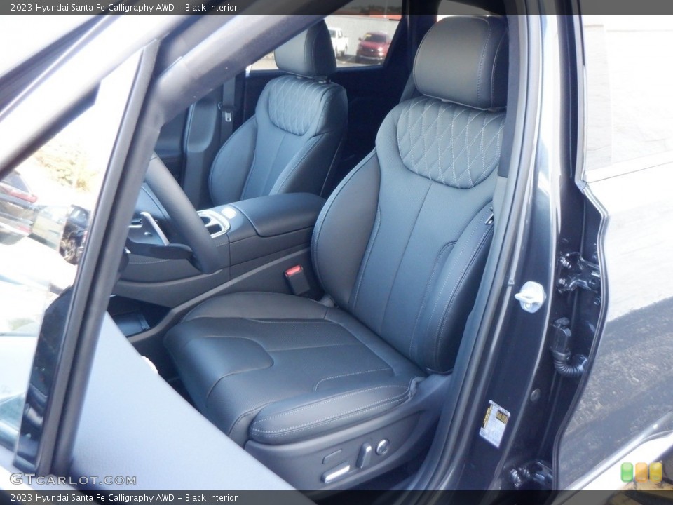 Black Interior Front Seat for the 2023 Hyundai Santa Fe Calligraphy AWD #146673410