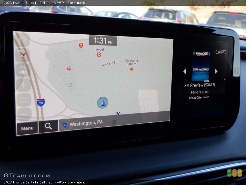 Black Interior Navigation for the 2023 Hyundai Santa Fe Calligraphy AWD #146673521