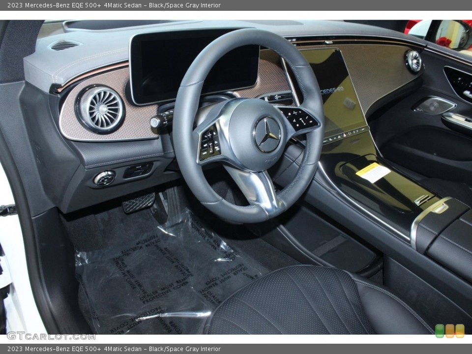 Black/Space Gray Interior Steering Wheel for the 2023 Mercedes-Benz EQE 500+ 4Matic Sedan #146675982