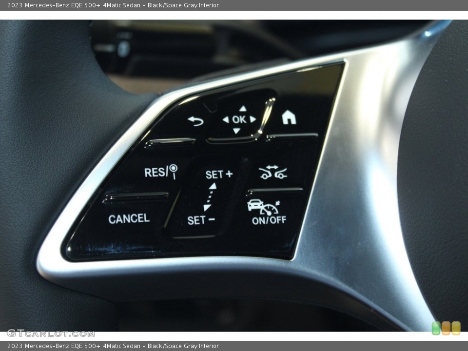 Black/Space Gray Interior Steering Wheel for the 2023 Mercedes-Benz EQE 500+ 4Matic Sedan #146676000
