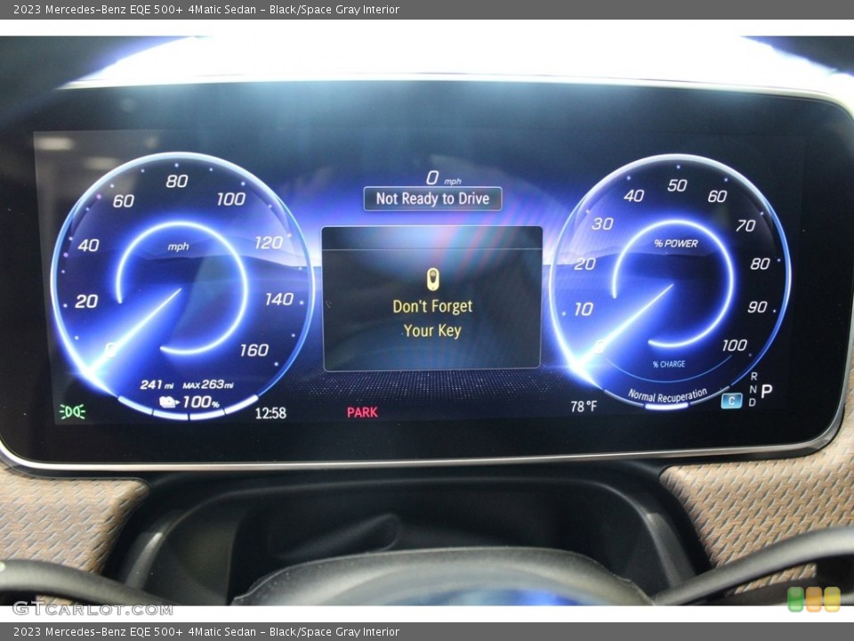 Black/Space Gray Interior Gauges for the 2023 Mercedes-Benz EQE 500+ 4Matic Sedan #146676048