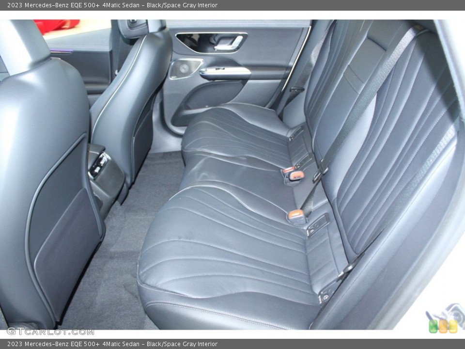 Black/Space Gray Interior Rear Seat for the 2023 Mercedes-Benz EQE 500+ 4Matic Sedan #146676309