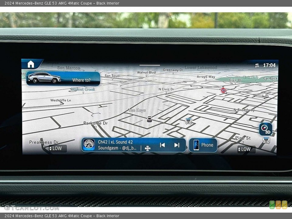 Black Interior Navigation for the 2024 Mercedes-Benz GLE 53 AMG 4Matic Coupe #146676891