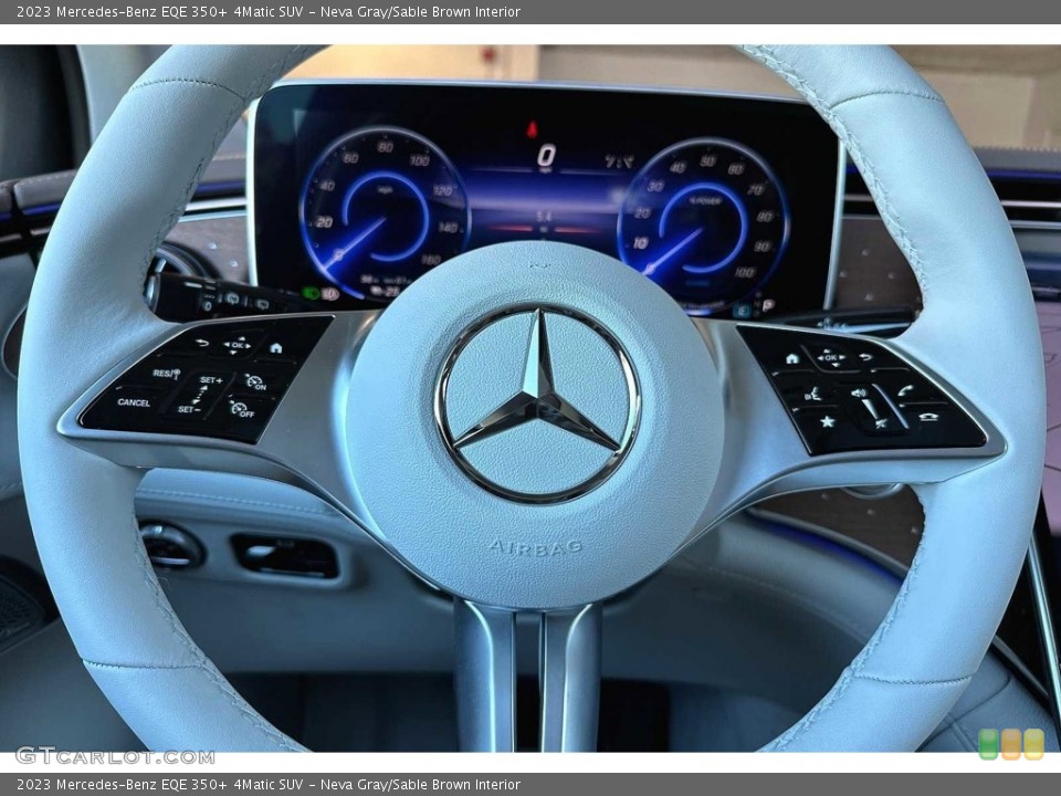 Neva Gray/Sable Brown Interior Steering Wheel for the 2023 Mercedes-Benz EQE 350+ 4Matic SUV #146677038