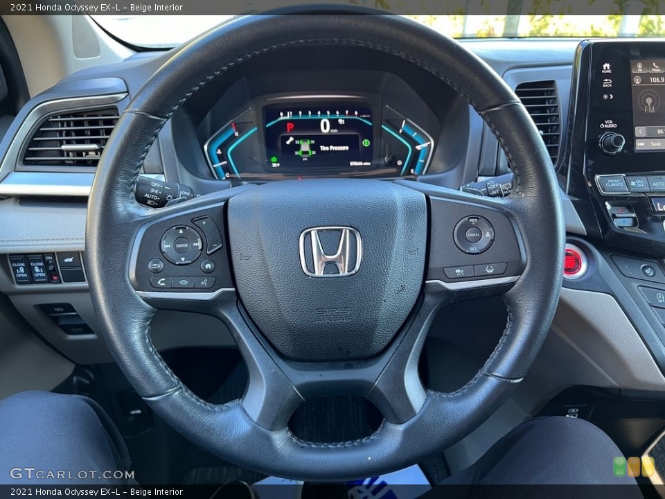 Beige Interior Steering Wheel for the 2021 Honda Odyssey EX-L #146677431