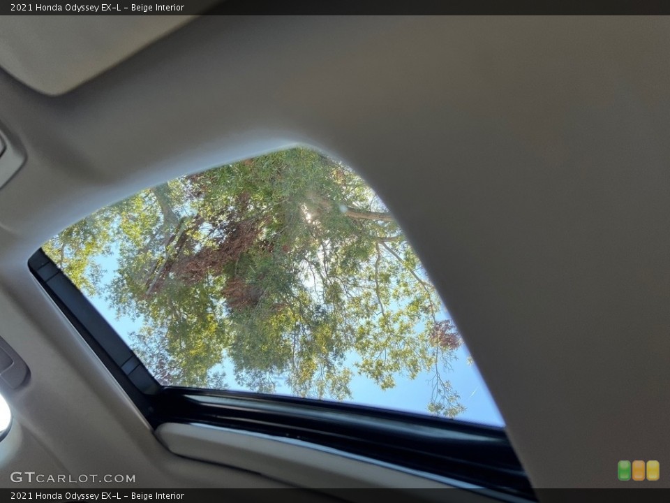 Beige Interior Sunroof for the 2021 Honda Odyssey EX-L #146677611