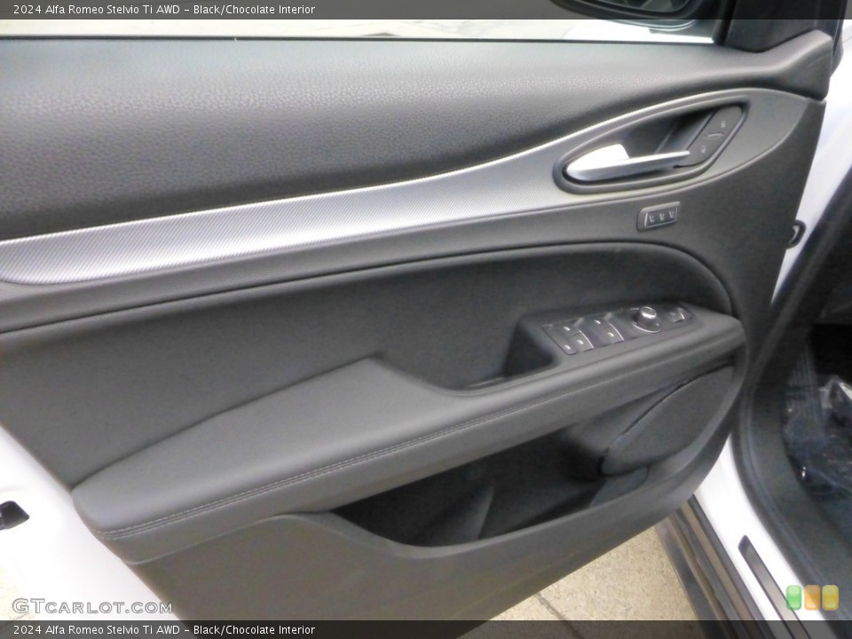 Black/Chocolate Interior Door Panel for the 2024 Alfa Romeo Stelvio Ti AWD #146677686