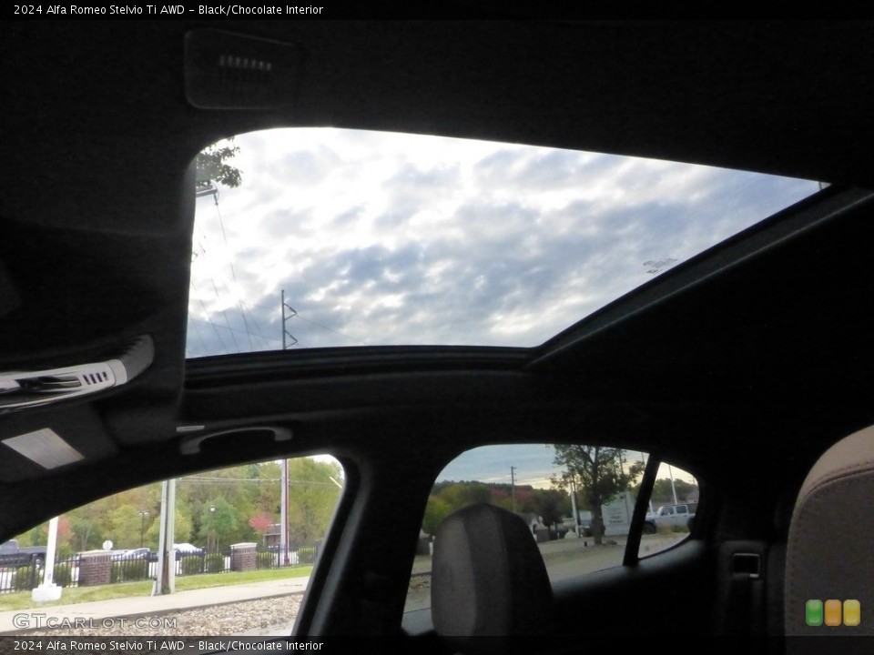 Black/Chocolate Interior Sunroof for the 2024 Alfa Romeo Stelvio Ti AWD #146677706