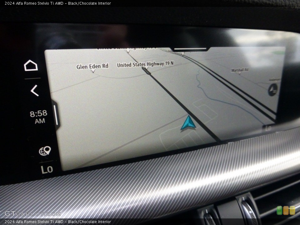 Black/Chocolate Interior Navigation for the 2024 Alfa Romeo Stelvio Ti AWD #146677725