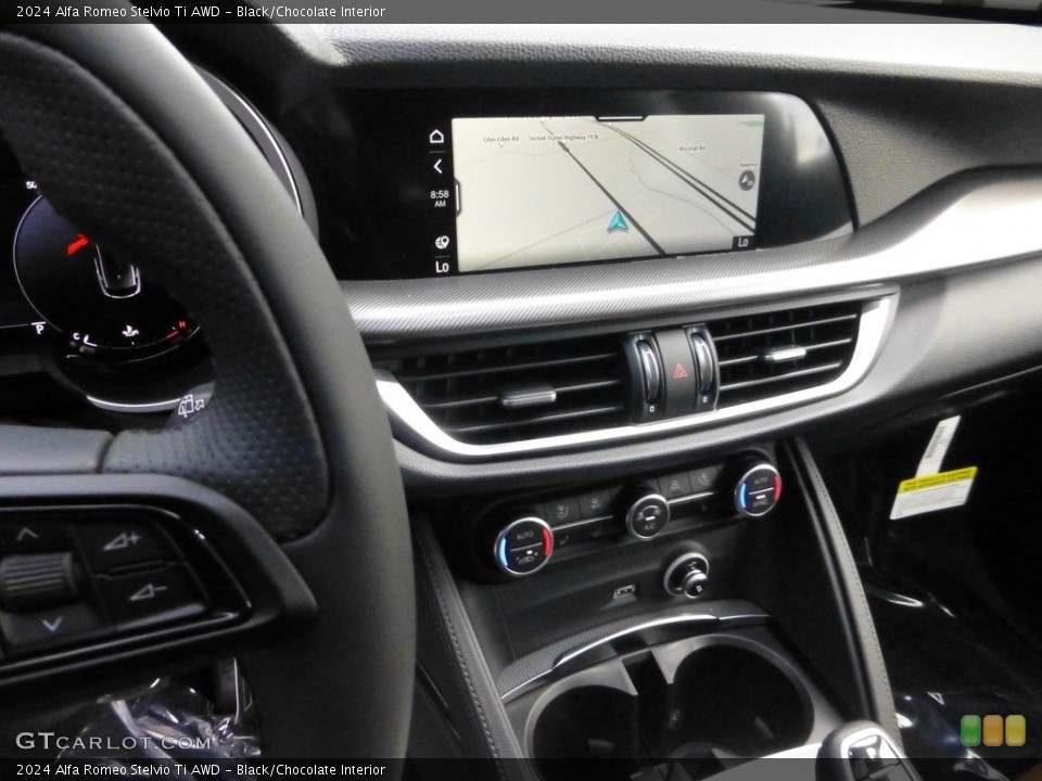 Black/Chocolate Interior Controls for the 2024 Alfa Romeo Stelvio Ti AWD #146677743