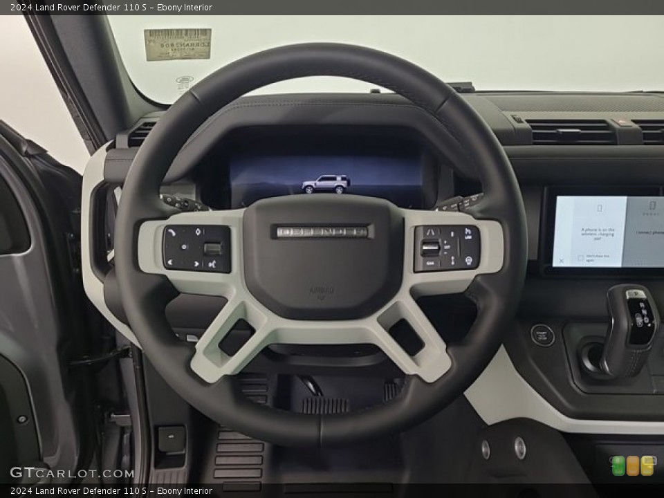 Ebony Interior Steering Wheel for the 2024 Land Rover Defender 110 S #146677755