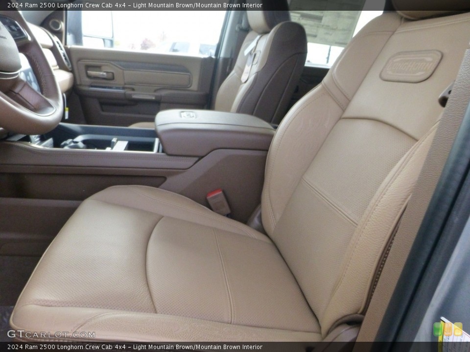 Light Mountain Brown/Mountain Brown Interior Front Seat for the 2024 Ram 2500 Longhorn Crew Cab 4x4 #146678577