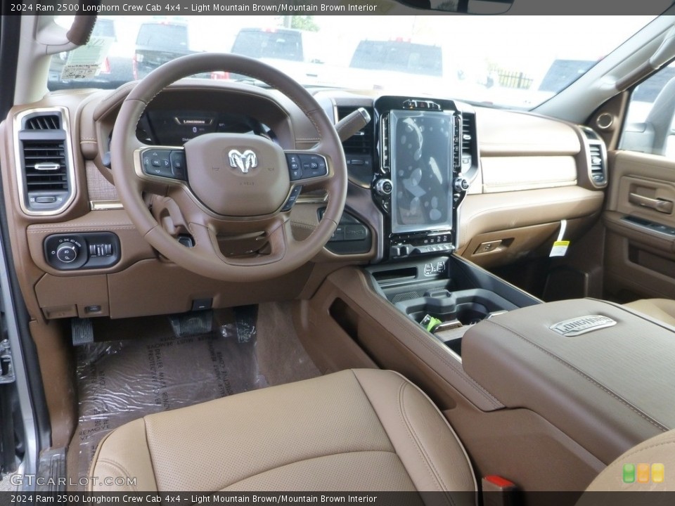 Light Mountain Brown/Mountain Brown Interior Photo for the 2024 Ram 2500 Longhorn Crew Cab 4x4 #146678607