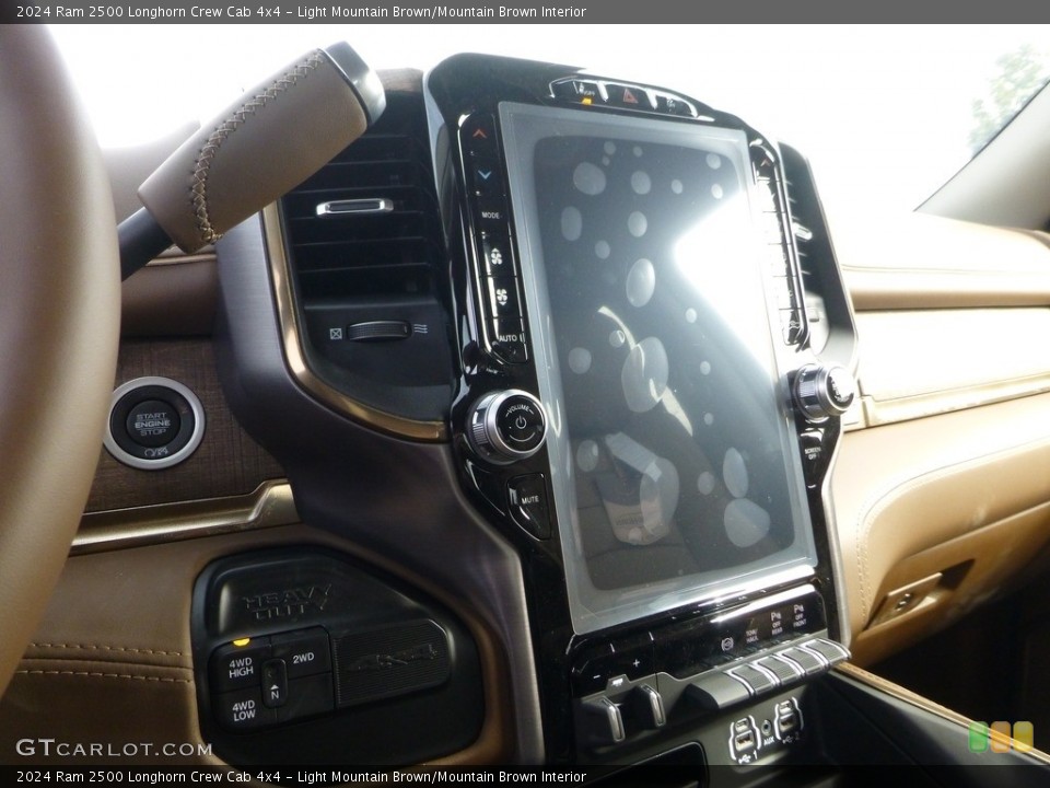 Light Mountain Brown/Mountain Brown Interior Controls for the 2024 Ram 2500 Longhorn Crew Cab 4x4 #146678637