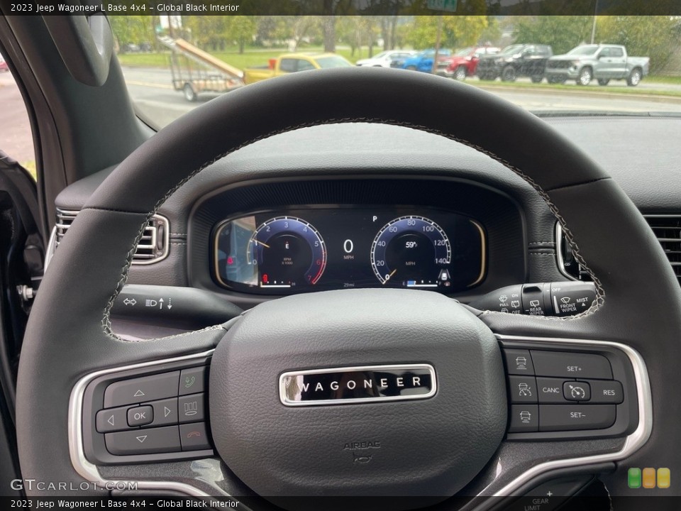Global Black Interior Steering Wheel for the 2023 Jeep Wagoneer L Base 4x4 #146678751