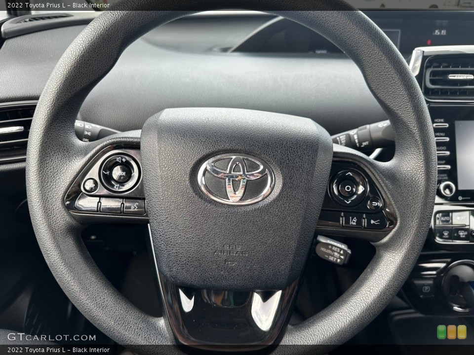 Black Interior Steering Wheel for the 2022 Toyota Prius L #146679207