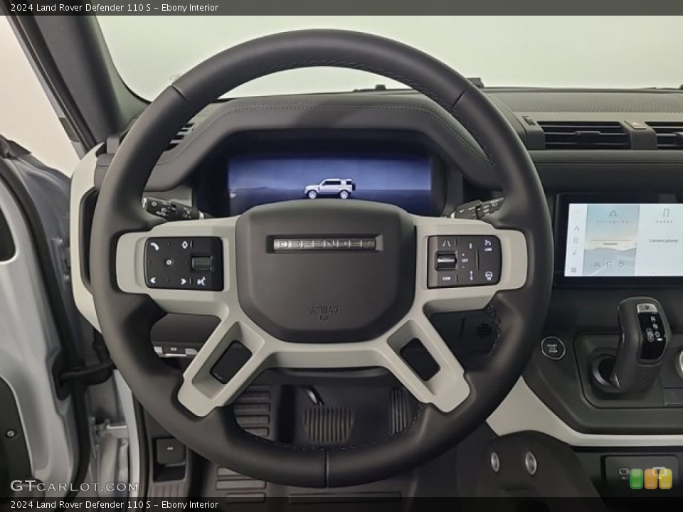 Ebony Interior Steering Wheel for the 2024 Land Rover Defender 110 S #146679748