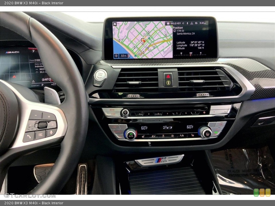 Black Interior Controls for the 2020 BMW X3 M40i #146680161