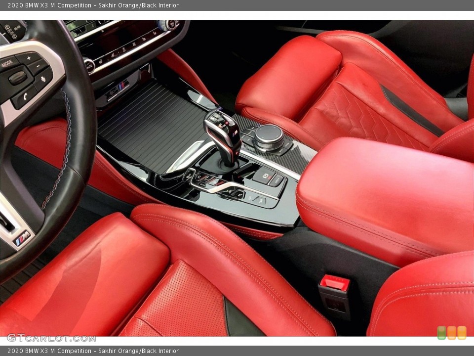 Sakhir Orange/Black Interior Controls for the 2020 BMW X3 M Competition #146680338
