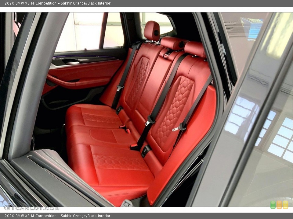 Sakhir Orange/Black Interior Rear Seat for the 2020 BMW X3 M Competition #146680383