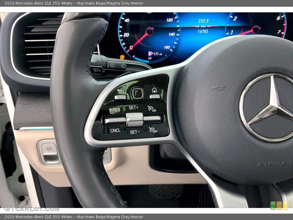 Macchiato Beige/Magma Grey Interior Steering Wheel for the 2020 Mercedes-Benz GLE 350 4Matic #146680407