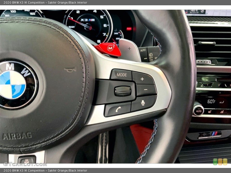 Sakhir Orange/Black Interior Steering Wheel for the 2020 BMW X3 M Competition #146680413