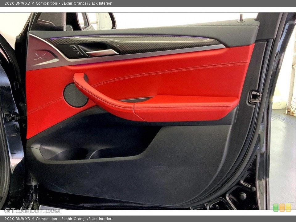 Sakhir Orange/Black Interior Door Panel for the 2020 BMW X3 M Competition #146680479