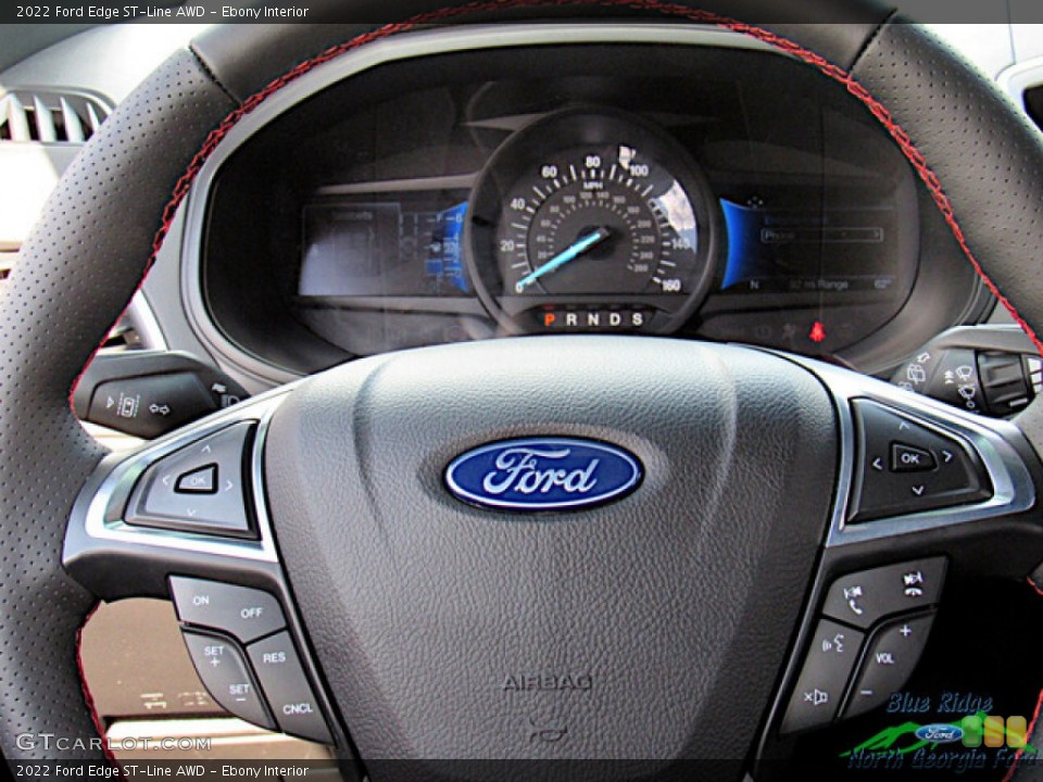 Ebony Interior Steering Wheel for the 2022 Ford Edge ST-Line AWD #146680707