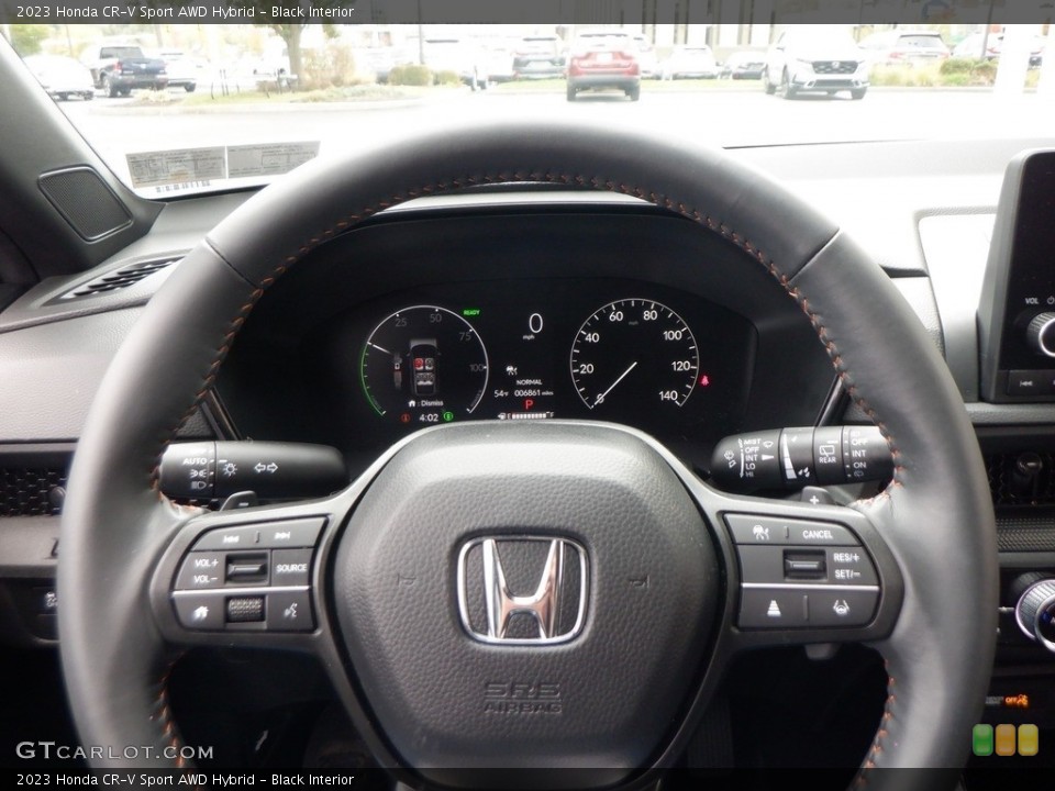 Black Interior Steering Wheel for the 2023 Honda CR-V Sport AWD Hybrid #146681405