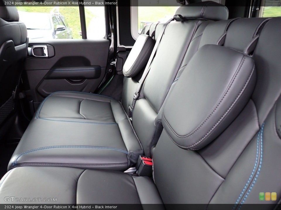 Black Interior Rear Seat for the 2024 Jeep Wrangler 4-Door Rubicon X 4xe Hybrid #146681975