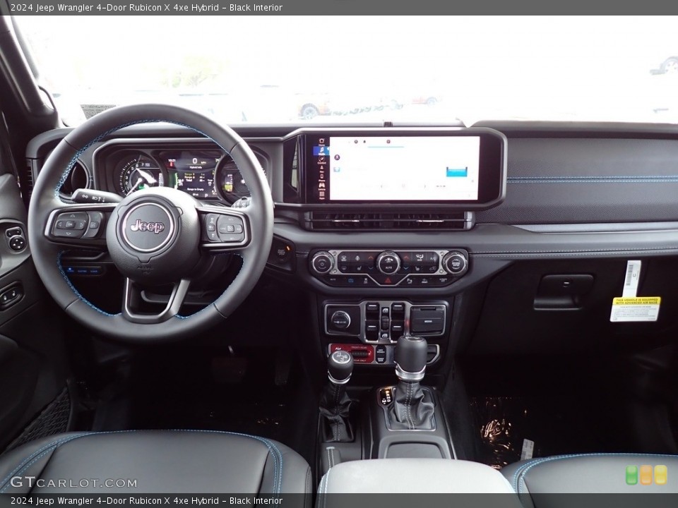 Black Interior Dashboard for the 2024 Jeep Wrangler 4-Door Rubicon X 4xe Hybrid #146682014