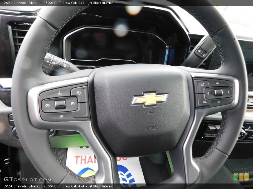 Jet Black Interior Steering Wheel for the 2024 Chevrolet Silverado 2500HD LT Crew Cab 4x4 #146682688