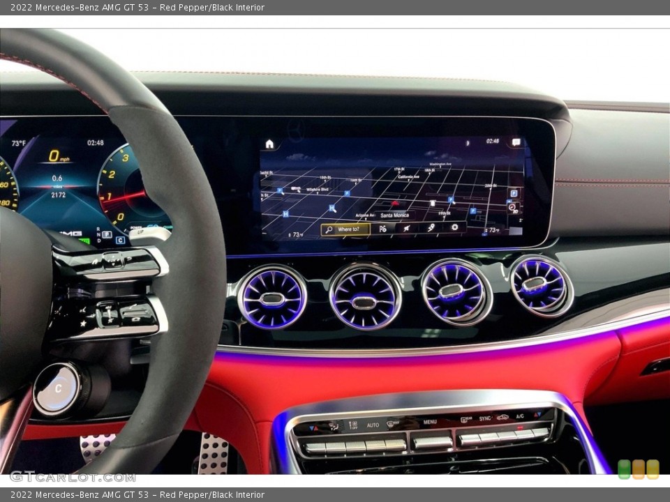 Red Pepper/Black Interior Navigation for the 2022 Mercedes-Benz AMG GT 53 #146682794