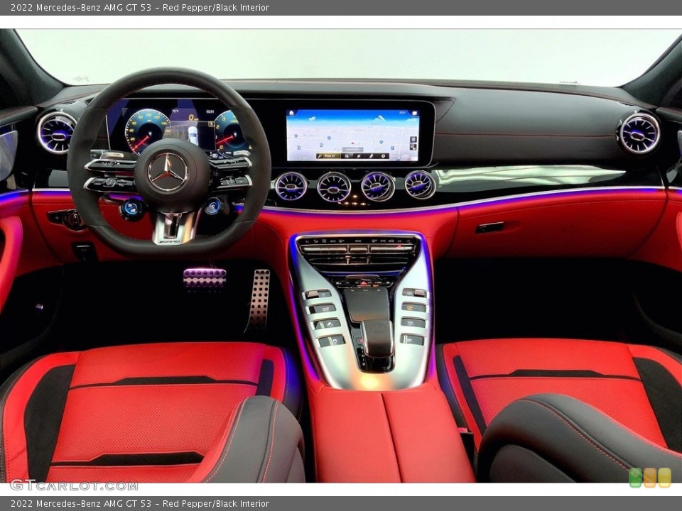 Red Pepper/Black 2022 Mercedes-Benz AMG GT Interiors