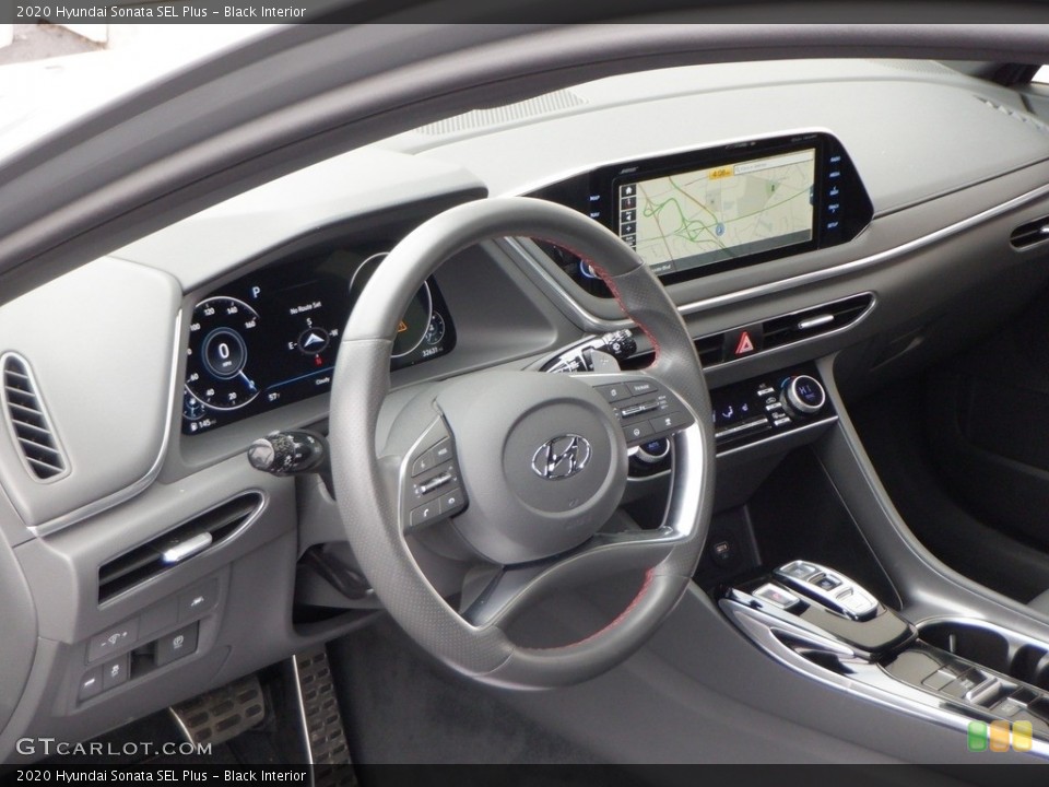 Black Interior Dashboard for the 2020 Hyundai Sonata SEL Plus #146683127