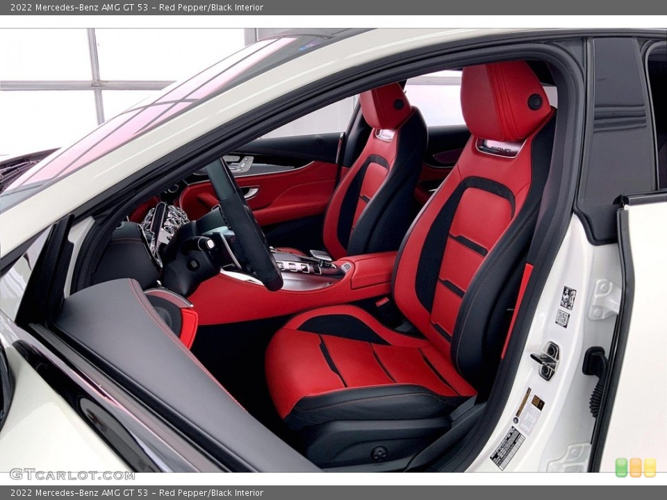 Red Pepper/Black Interior Front Seat for the 2022 Mercedes-Benz AMG GT 53 #146683160