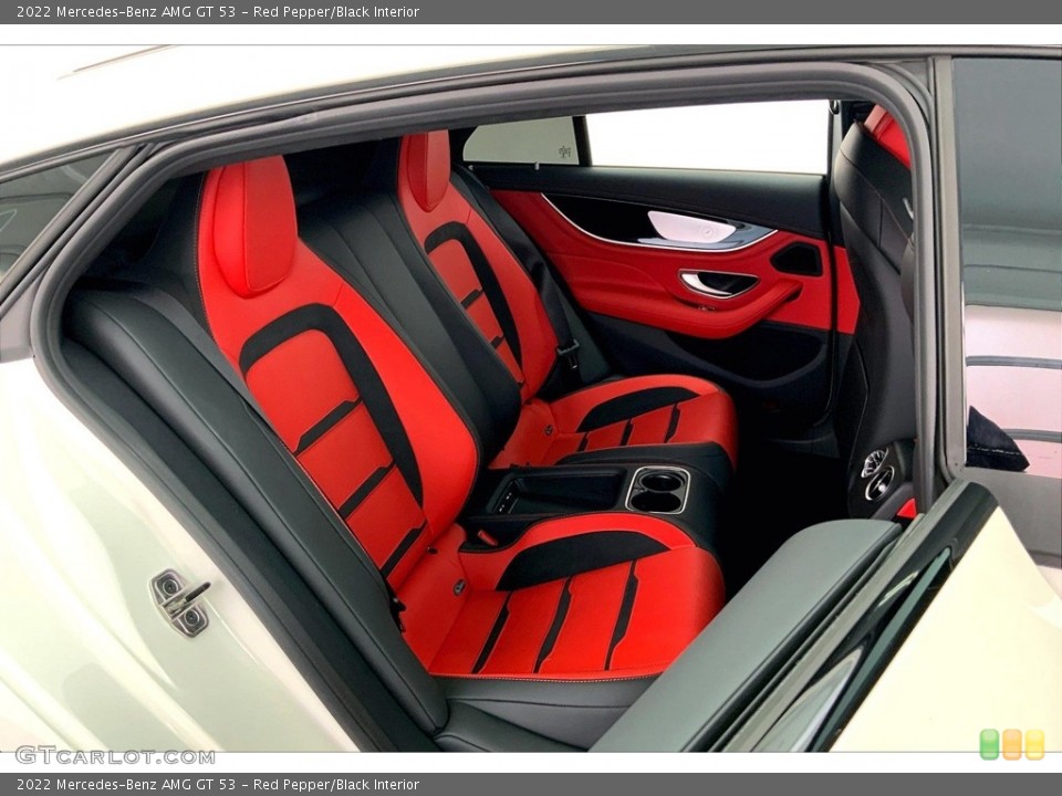 Red Pepper/Black Interior Rear Seat for the 2022 Mercedes-Benz AMG GT 53 #146683184