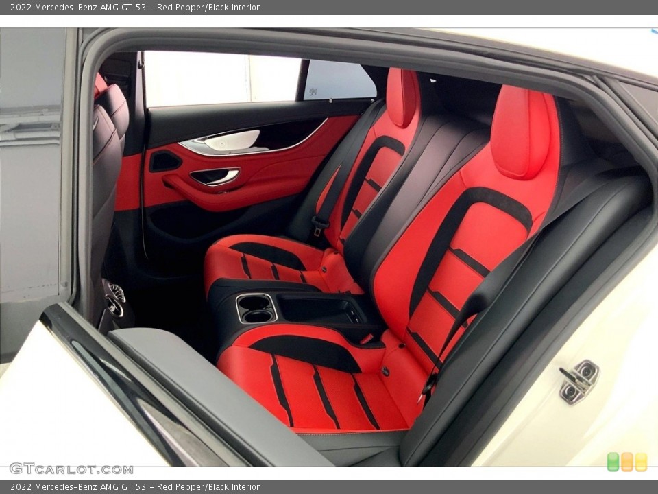 Red Pepper/Black Interior Rear Seat for the 2022 Mercedes-Benz AMG GT 53 #146683202