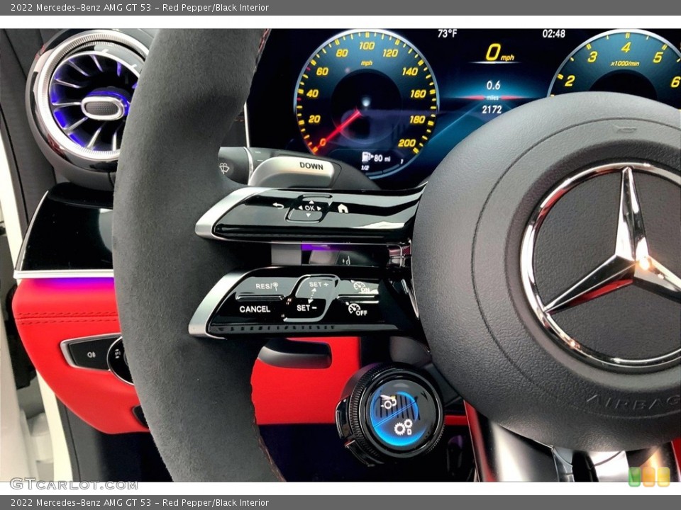 Red Pepper/Black Interior Steering Wheel for the 2022 Mercedes-Benz AMG GT 53 #146683220