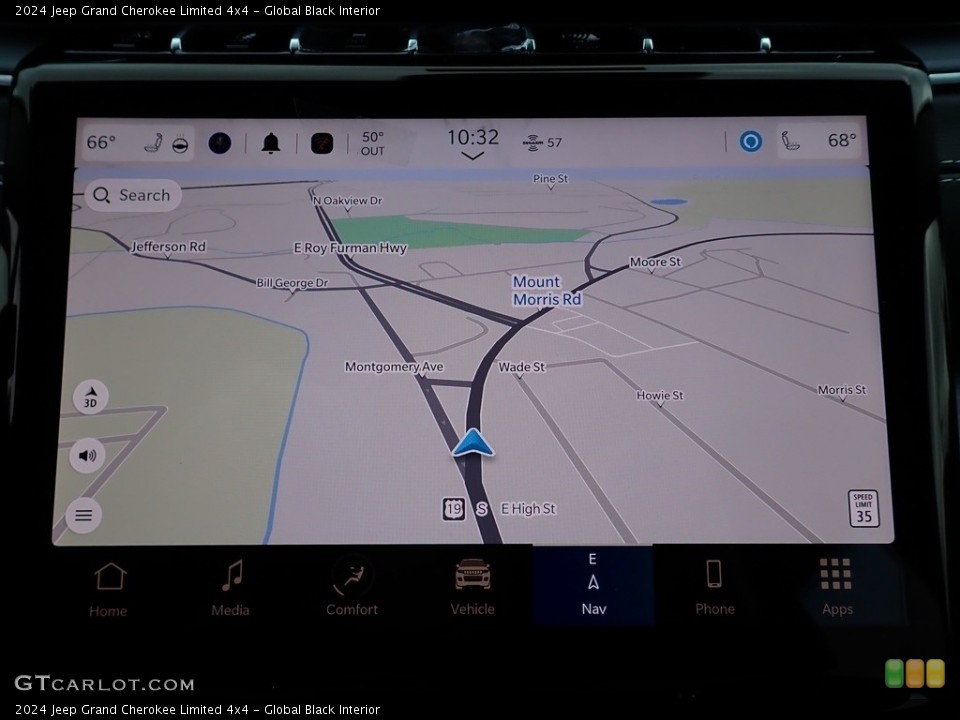 Global Black Interior Navigation for the 2024 Jeep Grand Cherokee Limited 4x4 #146683287