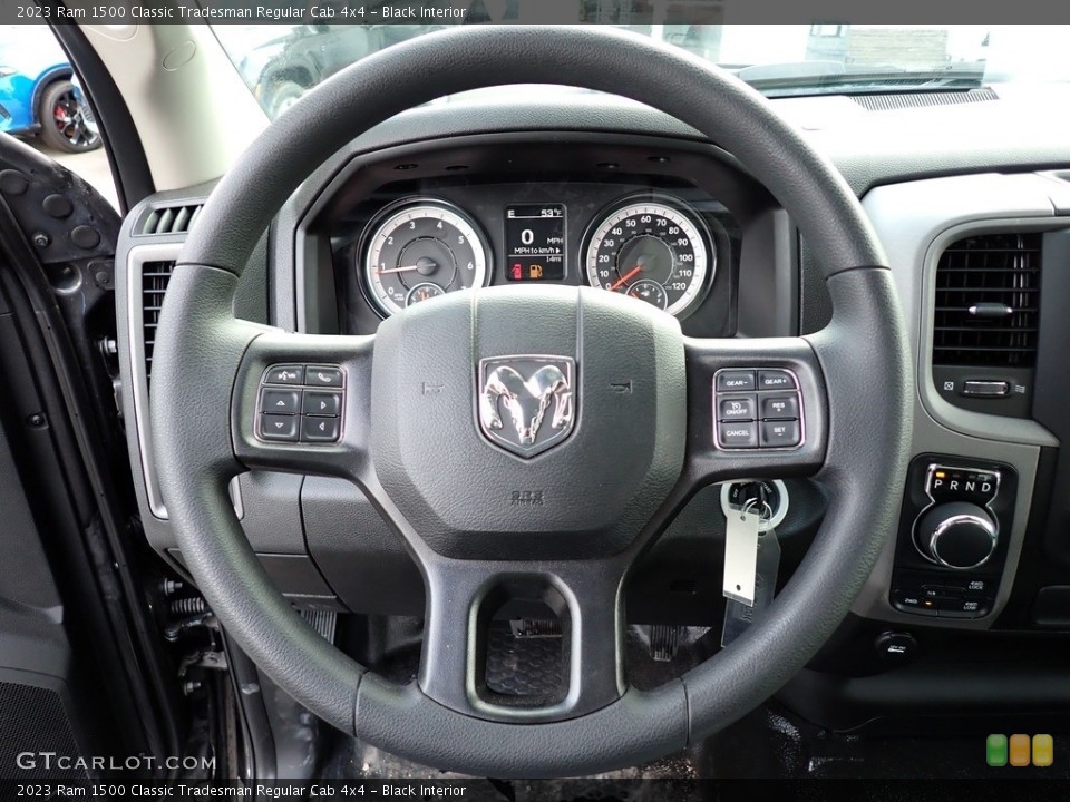 Black Interior Steering Wheel for the 2023 Ram 1500 Classic Tradesman Regular Cab 4x4 #146683706