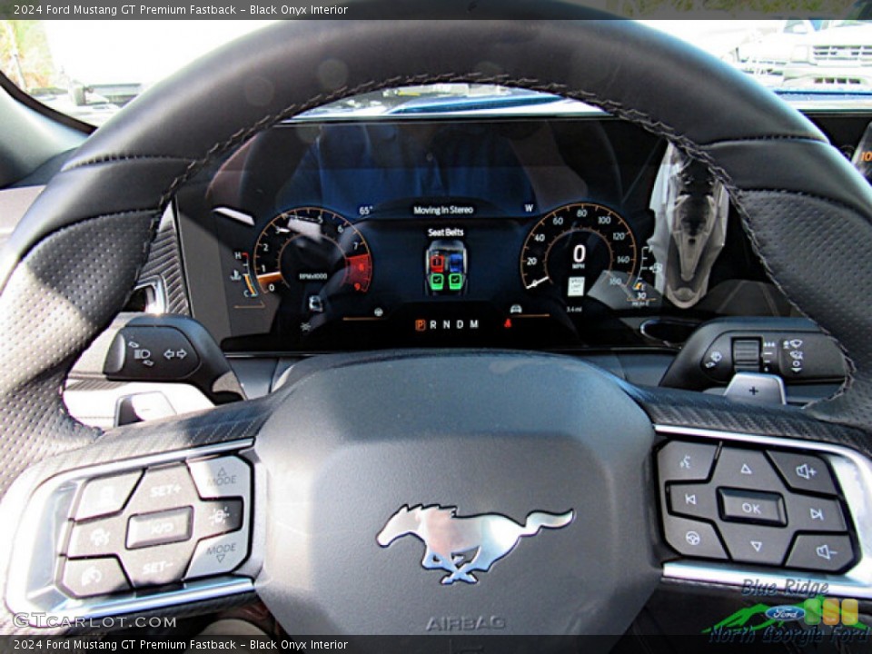 Black Onyx Interior Steering Wheel for the 2024 Ford Mustang GT Premium Fastback #146683811