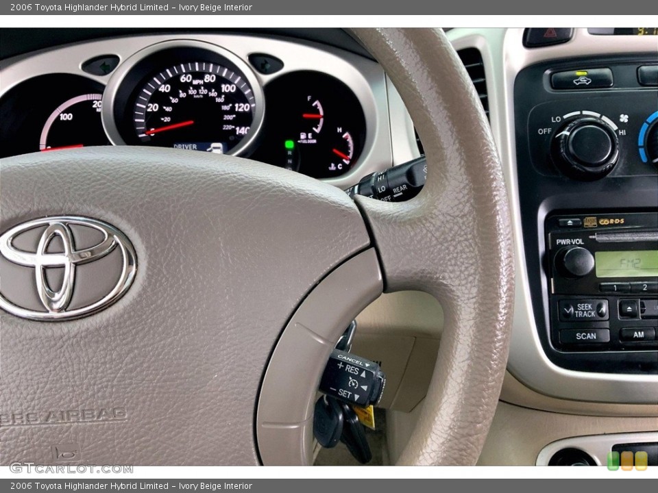 Ivory Beige Interior Steering Wheel for the 2006 Toyota Highlander Hybrid Limited #146683931