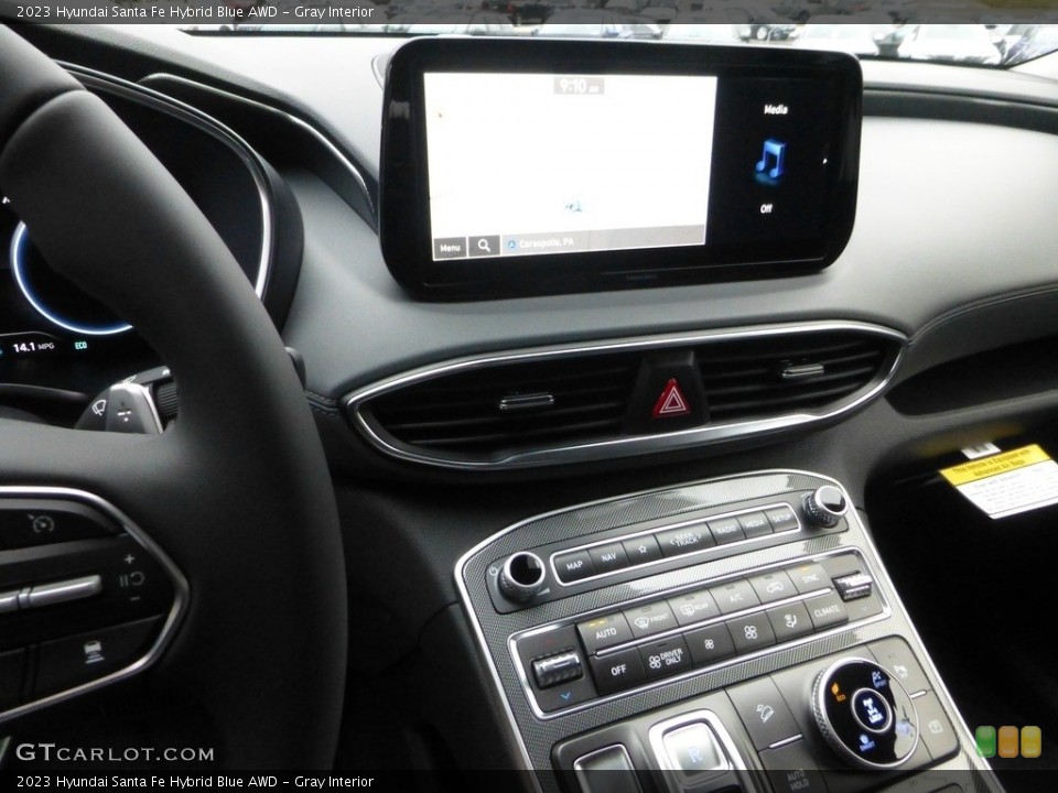 Gray Interior Controls for the 2023 Hyundai Santa Fe Hybrid Blue AWD #146684429