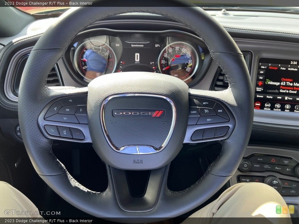 Black Interior Steering Wheel for the 2023 Dodge Challenger R/T Plus #146684810