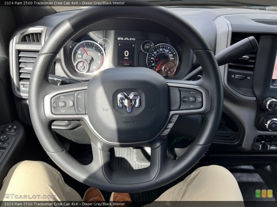 Diesel Gray/Black Interior Steering Wheel for the 2024 Ram 2500 Tradesman Crew Cab 4x4 #146684960