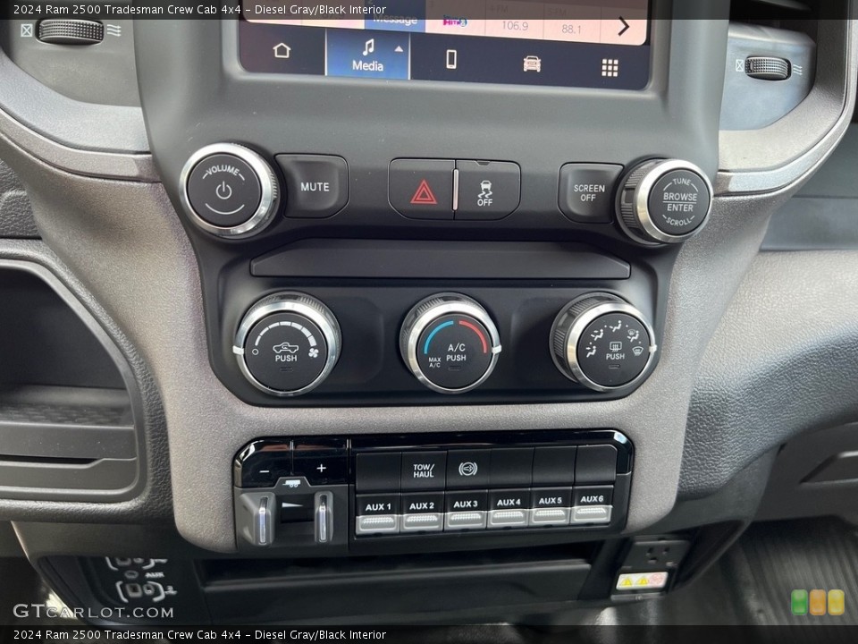 Diesel Gray/Black Interior Controls for the 2024 Ram 2500 Tradesman Crew Cab 4x4 #146684978