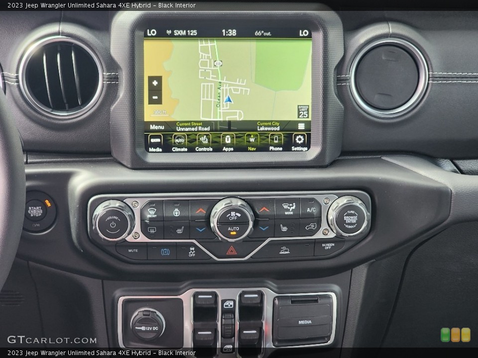 Black Interior Controls for the 2023 Jeep Wrangler Unlimited Sahara 4XE Hybrid #146686368