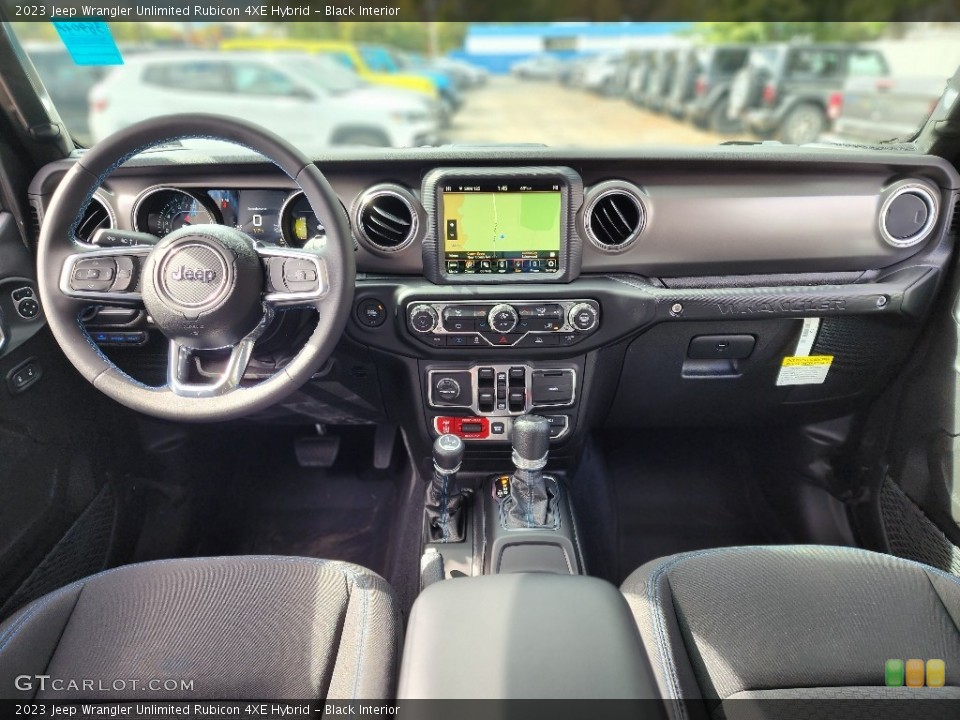Black Interior Dashboard for the 2023 Jeep Wrangler Unlimited Rubicon 4XE Hybrid #146686623