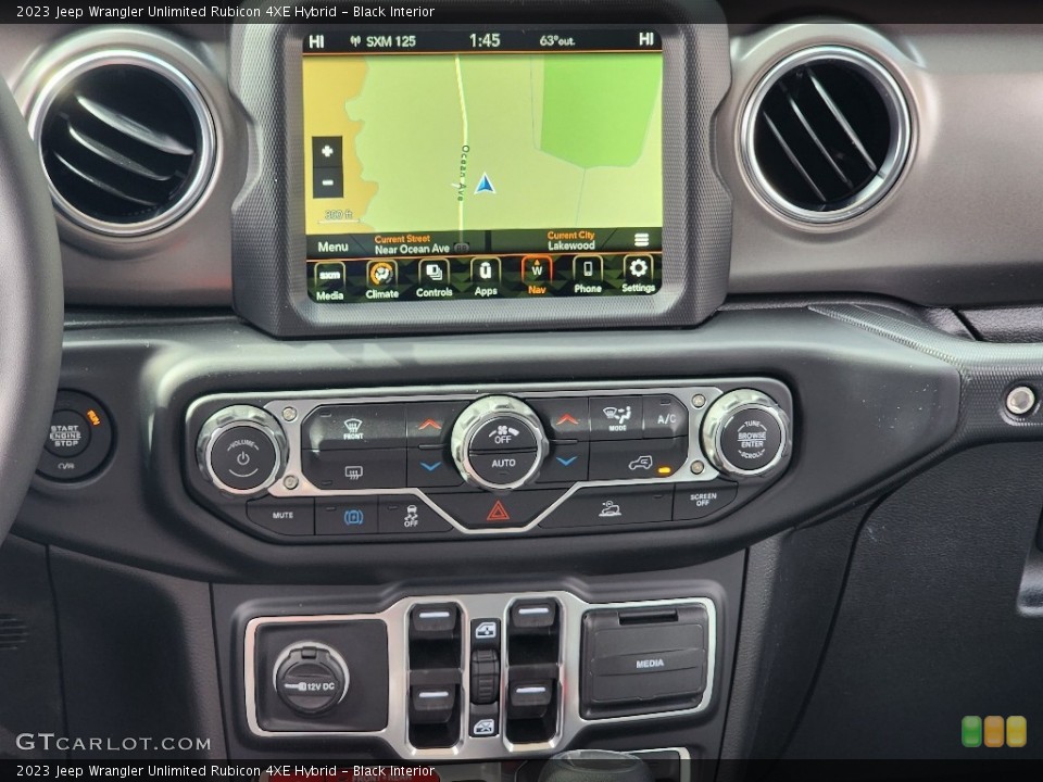 Black Interior Controls for the 2023 Jeep Wrangler Unlimited Rubicon 4XE Hybrid #146686692